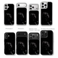 Red Bull Heineken F1 racing helmet Chris Brown Phone Case Black Electroplated Silver For Iphone 11 To 17