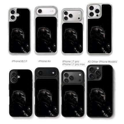 Red Bull Heineken F1 racing helmet Chris Brown Phone Case Black Electroplated Silver For Iphone 11 To 17