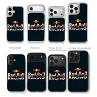 Red Bull Racing F1 car with logos Chris Brown Phone Case Black Electroplated Silver For Iphone 11 To 17