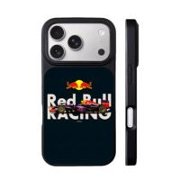 Red Bull Racing F1 car with logos iPhone 17 Pro Max Black Case
