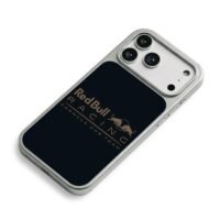 Red Bull Racing F1 double bull logo iPhone 17 Pro Max Electroplated Silver Case2