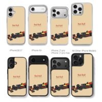 Red Bull Racing F1 race car Chris Brown Phone Case Black Electroplated Silver For Iphone 11 To 17