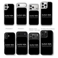 Red Bull Racing Formula 1 Team logo Chris Brown Phone Case Black Electroplated Silver For Iphone 11 To 17