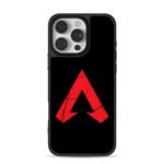 Red cracked Apex Legends logo iPhone 16 Pro Max Black Case