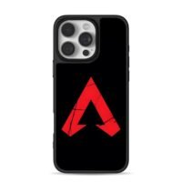 Red cracked Apex Legends logo iPhone 16 Pro Max Black Case