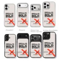 Red cross font print alphabet art Chris Brown Phone Case Black Electroplated Silver For Iphone 11 To 17