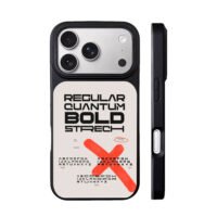 Red cross font print alphabet art iPhone 17 Pro Max Black Case