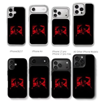 Red Dead cowboy red star print Chris Brown Phone Case Black Electroplated Silver For Iphone 11 To 17