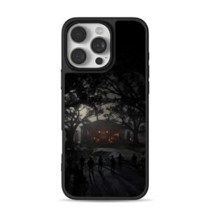 Red Dead gang to mansion at night iPhone 16 Pro Max Black Case