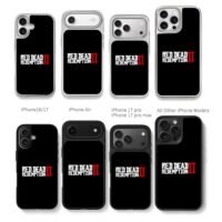 Red Dead Redemption 2 logo Chris Brown Phone Case Black Electroplated Silver For Iphone 11 To 17