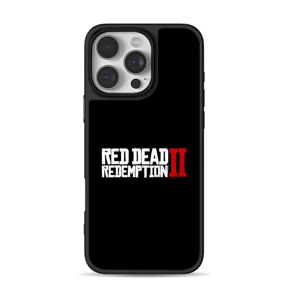 Red Dead Redemption 2 logo iPhone 16 Pro Max Black Case Red Dead Redemption 2 logo iPhone 16 Pro Max Black Case