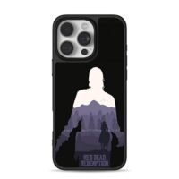 Red Dead Redemption cowboy on horse iPhone 16 Pro Max Black Case