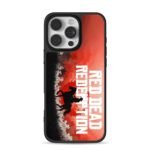 Red Dead Redemption cowboy on horse iPhone 16 Pro Max Black Case