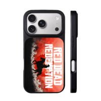 Red Dead Redemption cowboy on horse iPhone 17 Pro Max Black Case
