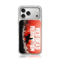 Red Dead Redemption cowboy on horse iPhone 17 Pro Max Electroplated Silver Case1