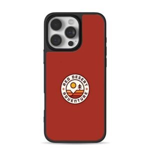 Red Desert Adventure sun pine badge iPhone 16 Pro Max Black Case