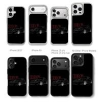 Red E36 BMW coupe on black Chris Brown Phone Case Black Electroplated Silver For Iphone 11 To 17
