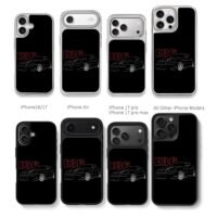 Red E36 text BMW sedan art Chris Brown Phone Case Black Electroplated Silver For Iphone 11 To 17