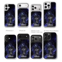 Red eyed dark anime skyblueproject Chris Brown Phone Case Black Electroplated Silver For Iphone 11 To 17