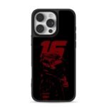 Red F1 16 Leclerc silhouette iPhone 16 Pro Max Black Case