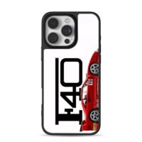 Red Ferrari F40 race car No19 iPhone 16 Pro Max Black Case