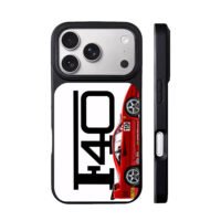 Red Ferrari F40 race car No19 iPhone 17 Pro Max Black Case