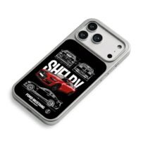 Red Ford Mustang Shelby GT500 iPhone 17 Pro Max Electroplated Silver Case2