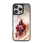 Red hooded warrior with gold magic iPhone 16 Pro Max Black Case