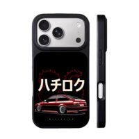 Red JDM AE86 Hachiroku with dragon art iPhone 17 Pro Max Black Case