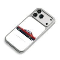 Red JDM RS Turbo art by Markaryan iPhone 17 Pro Max Electroplated Silver Case2