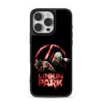 Red Linkin Park band logo and text iPhone 16 Pro Max Black Case