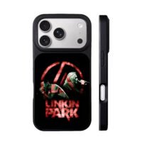 Red Linkin Park band logo and text iPhone 17 Pro Max Black Case