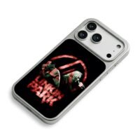Red Linkin Park band logo and text iPhone 17 Pro Max Electroplated Silver Case2