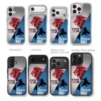 Red lion black wolf slogan art Chris Brown Phone Case Black Electroplated Silver For Iphone 11 To 17