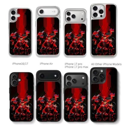 Red Marc Marquez Ducati MotoGP bike Chris Brown Phone Case Black Electroplated Silver For Iphone 11 To 17