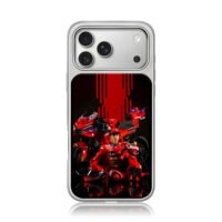 Red Marc Marquez Ducati MotoGP bike iPhone 17 Pro Max Electroplated Silver Case1