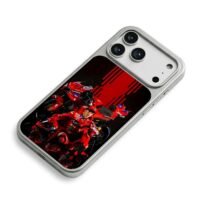 Red Marc Marquez Ducati MotoGP bike iPhone 17 Pro Max Electroplated Silver Case2