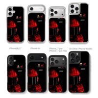 Red MotoGP helmet Repsol Honda 93 Chris Brown Phone Case Black Electroplated Silver For Iphone 11 To 17