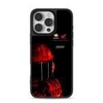 Red MotoGP helmet Repsol Honda 93 iPhone 16 Pro Max Black Case