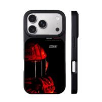 Red MotoGP helmet Repsol Honda 93 iPhone 17 Pro Max Black Case