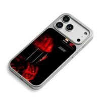 Red MotoGP helmet Repsol Honda 93 iPhone 17 Pro Max Electroplated Silver Case2