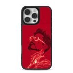 Red neon line Iron Man Tony Stark iPhone 16 Pro Max Black Case