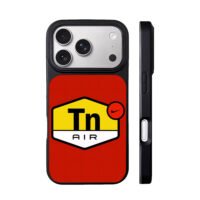 Red Nike Tn Air logo with swoosh iPhone 17 Pro Max Black Case