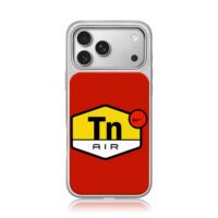 Red Nike Tn Air logo with swoosh iPhone 17 Pro Max Electroplated Silver Case1