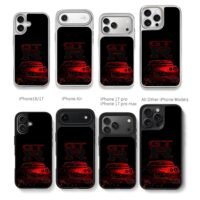 Red Nissan GTR rear with GTR logo Chris Brown Phone Case Black Electroplated Silver For Iphone 11 To 17
