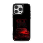 Red Nissan GTR rear with GTR logo iPhone 16 Pro Max Black Case