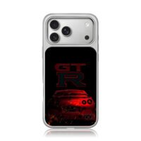 Red Nissan GTR rear with GTR logo iPhone 17 Pro Max Electroplated Silver Case1