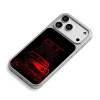 Red Nissan GTR rear with GTR logo iPhone 17 Pro Max Electroplated Silver Case2