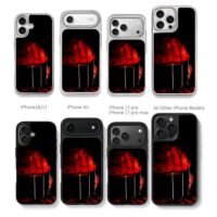 Red SHOEI racing helmet with wings Chris Brown Phone Case Black Electroplated Silver For Iphone 11 To 17