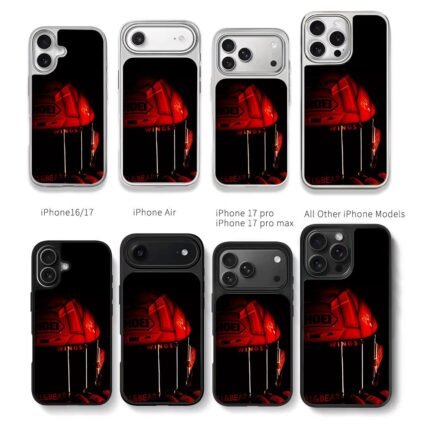 Red SHOEI racing helmet with wings Chris Brown Phone Case Black Electroplated Silver For Iphone 11 To 17